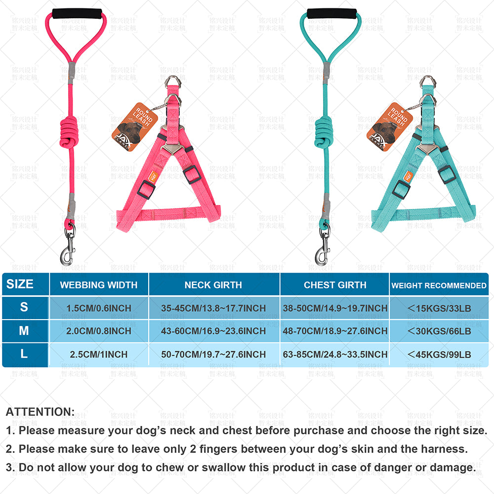 Touchdog Dog Harness & Leash Set